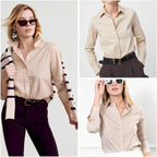 Women's Button Down Shirts Long Sleeve Dress Shirt Slim Fitted Work Tops Collared Dressy Casual Business Blouses