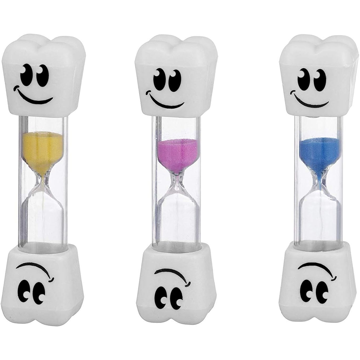 Smile Tooth 2 Minute Sand Timer Assorted Colors (2 Pack)