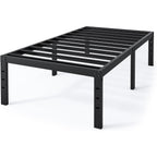 Twin Bed Frame - 18 In Sturdy Platform Bed Frame Twin Size, Heavy Duty Metal Bed Frame No Box Spring Needed, Quick & Easy Assembly, No Noise, Black
