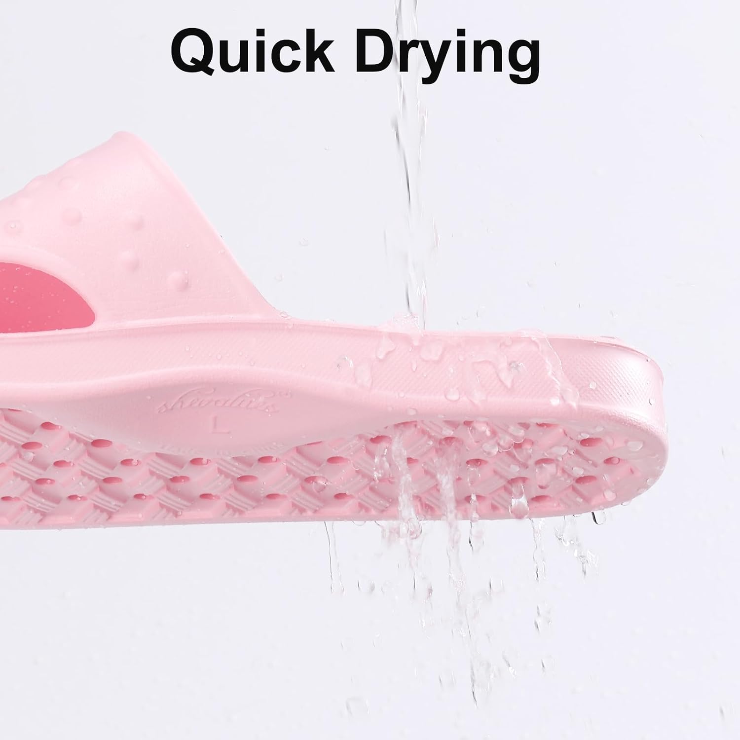 Shevalues Shower Shoes For Women Men With Arch Support Quick Drying Pool Slides Lightweight Beach Sandals With Drain Holes