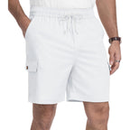 Nitagut Mens Cargo Shorts 7" Casual Drawstring Elastic Waist Summer | Relaxed Comfort, Utility Flap Pockets, Commute Beach Vacation, Pairs With Tees Polos, Machine Washable