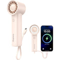 Portable Handheld Fan With Power Bank(High-Speed),3 In 1 Usb-C Rechargeable Mini Personal Fan With Flashlight,Small Size For Outdoor/Travel/Beach/Concerts/Summer.Gifts For Girl,Women.Pink