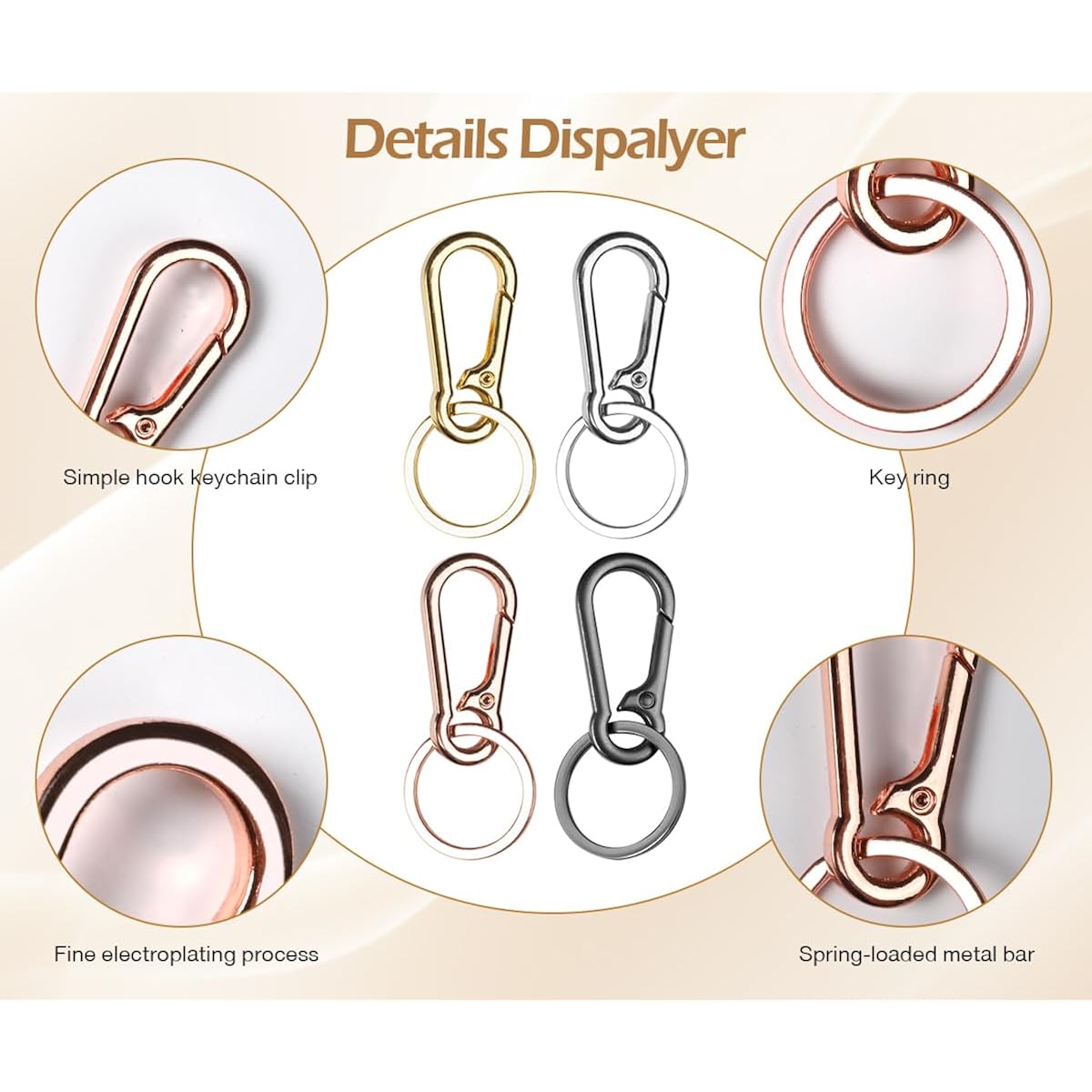 Metal Keychain Sets Keyring Carabiner Car Keychains for Men Women Key Accessories