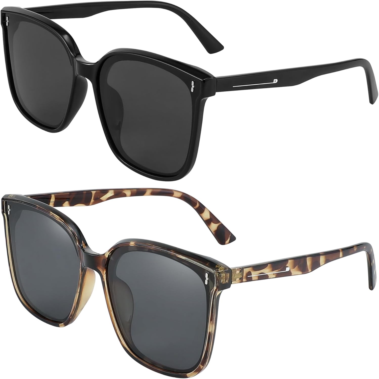 FEISEDY Women Oversized Vintage Polarized Sunglasses Square Cute Trendy Classic Simple Men B2758