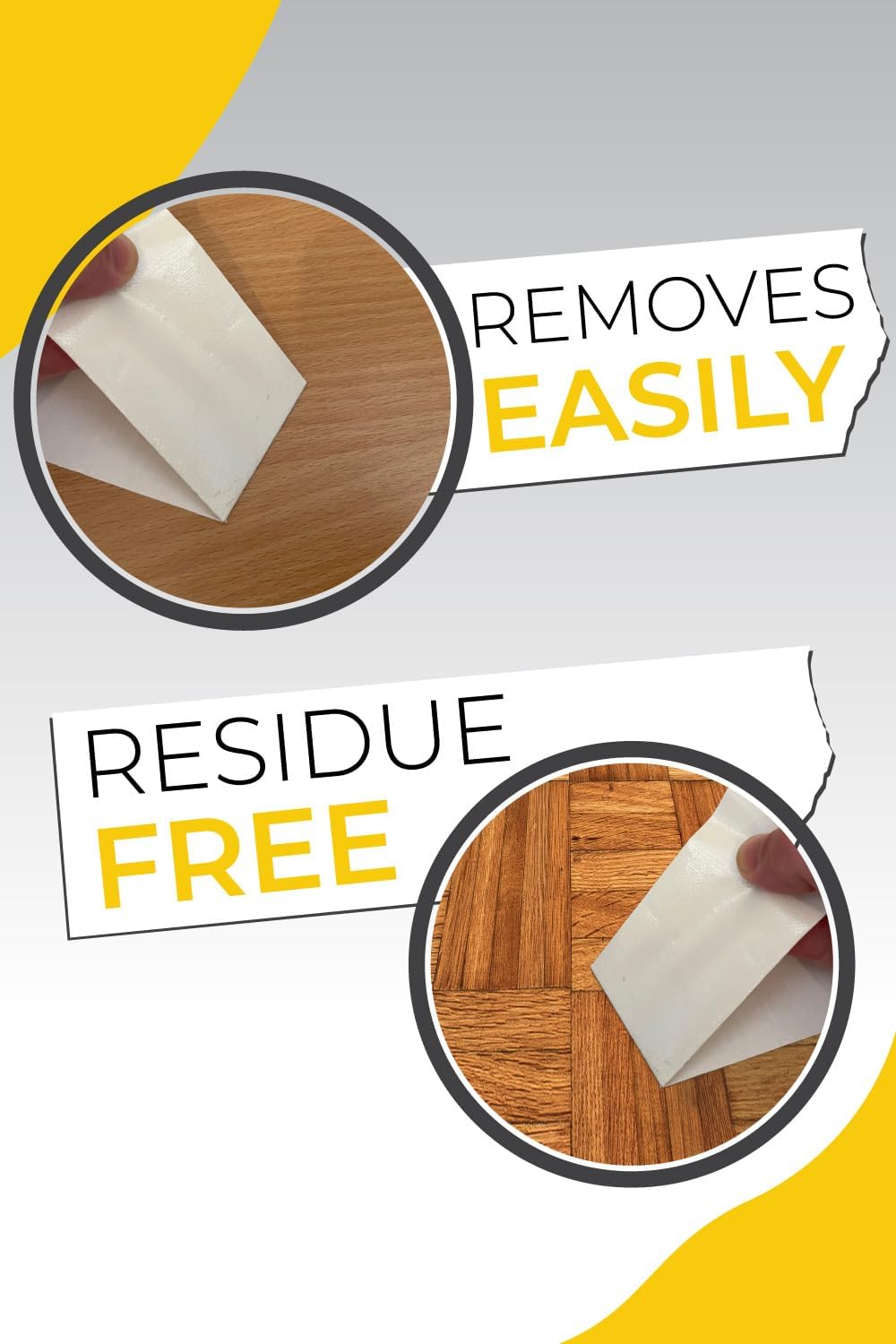 The Good Stuff Double Sided Carpet Tape [2"x10yd] - Heavy-Duty Rug Gripper Tape - Strong Non-Slip Rug Tape for carpet, hardwood floors, Vinyl, Area Rugs, Tiles, and Concrete - No Residue, Easy Removal