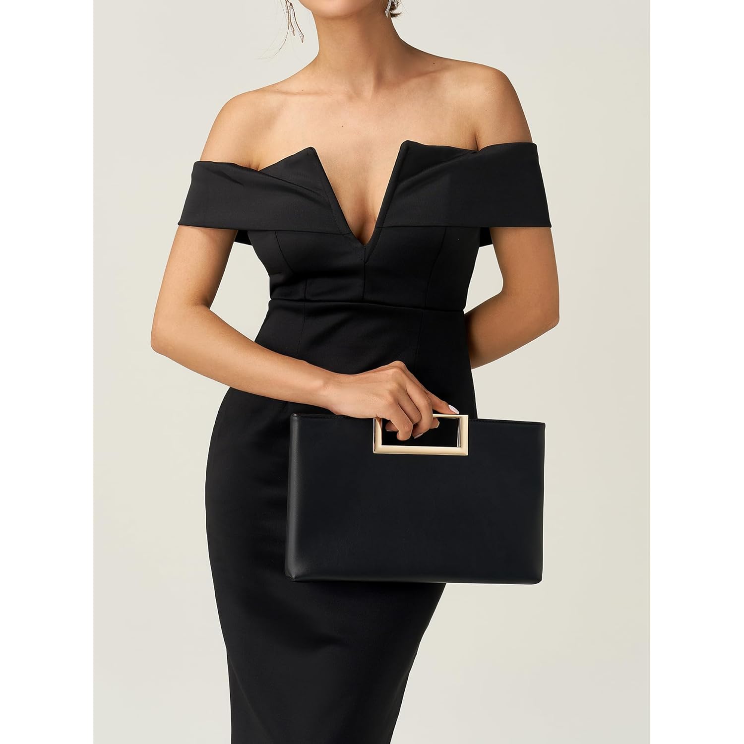 SWEETV CHUNLI Clutch Purses for Women Evening Formal, Fashion PU Leather Purse for Prom, Cocktail, and Wedding