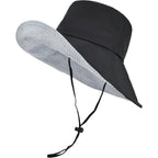 Sun Hats for Women Wide Brim Foldable Beach Hat UV UPF50+ Summer Sun Protection Bucket Hat for Outdoor, Gardening, Travel