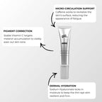 Gle Vitamin C Eye Serum For Dark Circles, Eye Wrinkles And Redness | Dark Circle Under Eye Puffy Eyes Treatment | Caffeine, Vitamin C Hyaluronic Acid | Hydrating & Brightening Scent-Free Travel Size