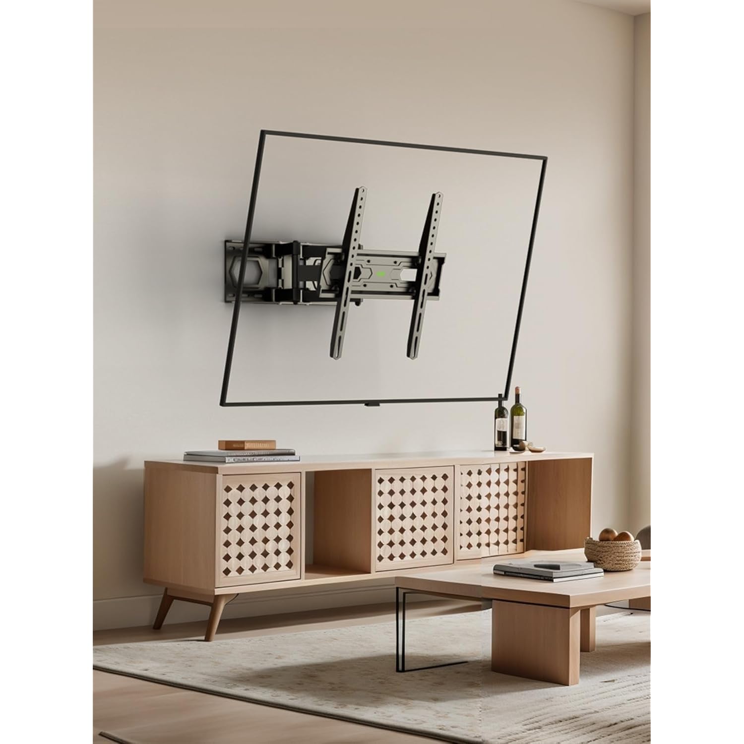 USX MOUNT TV Wall Mount for 32-74 inch Flat Screen/LED/4K up to 110lbs, Full Motion TV Mount Bracket with Swivel & Tilt Articulating Dual Arms, Max VESA 400x400mm, Fits 12/16" Wood Studs