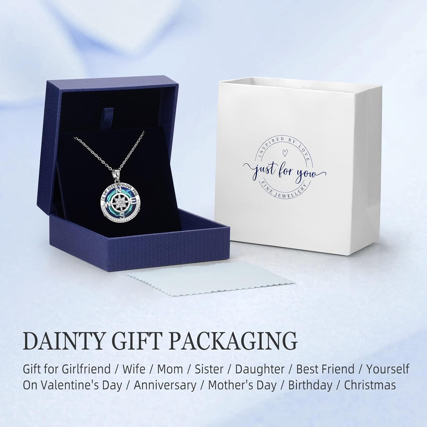 Mothers Day Gifts for Wife Compass Necklaces for Womens Jewelry for Wife Birthday Gift Ideas Wedding Anniversary Birthday Gifts for Wife Her Necklace, 18k Real Gold Filled S925 Sterling Silver Based