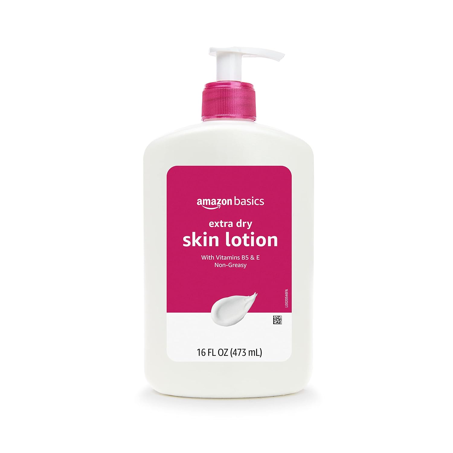 Amazon Basics Non-Greasy Body Moisturizer Lotion For Extra-Dry Skin With Vitamins B5 & E, Clean Scent, 16 Fl Oz, 4-Pack (Previously Solimo)