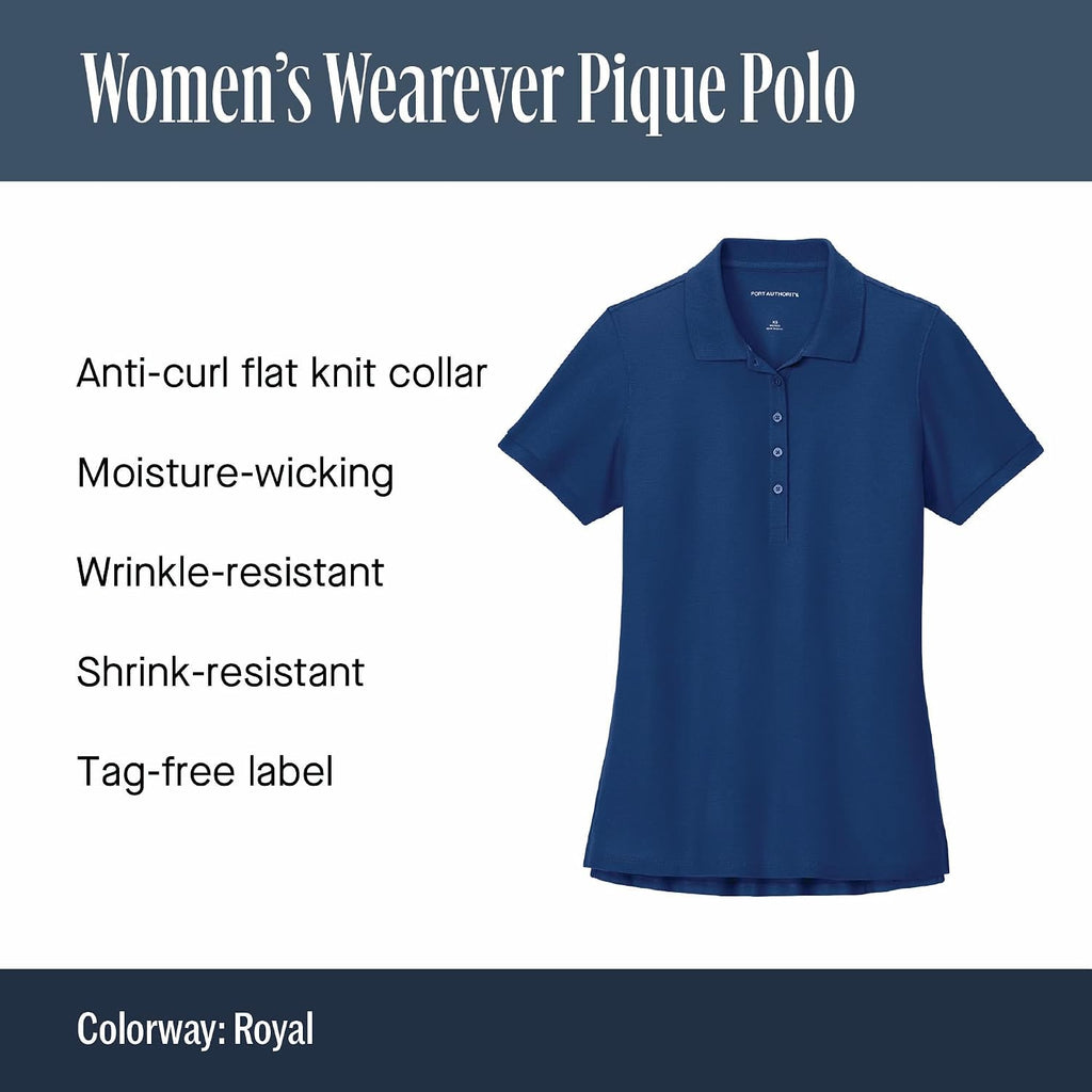 Port Authority Women'S Wearever Signature Pique Polo