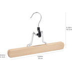 Amazon Basics Sturdy Wooden Pants Hangers For Closet Organization, Natural, 10-Pack