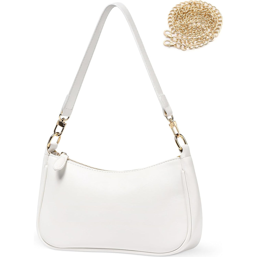 WantGor Clutch Tote Handbags, Shoulder Purse for Women Crossbody Bags Mini Hobo Bag Retro Vegan Leather Trendy Handbag