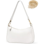 WantGor Clutch Tote Handbags, Shoulder Purse for Women Crossbody Bags Mini Hobo Bag Retro Vegan Leather Trendy Handbag