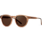 WearMe Pro Round Polarized Sunglasses for Women - Retro Classic UV400 Protection for Driving & Everyday Wear Light Crystal Brown / Brown Lens