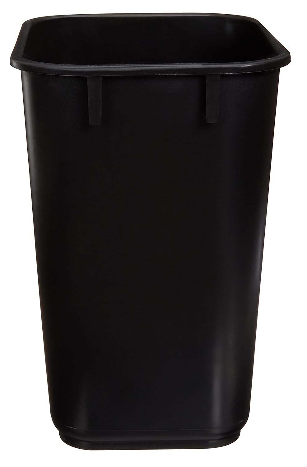 Amazon Basics Small Rectangular Commercial Office Wastebasket, Easy to Clean, 3 Gallon, Black, 2-Pack