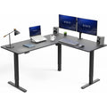 Vivo Black 63 X 55 In Corner Standing Desk, Desk-E3Ctb | Electric, Holds 225 Lbs, Reversible L-Shaped Table, Sit Stand, Height Adjustable, Memory Presets, Black Frame