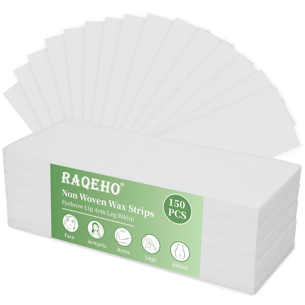 150 Non Woven Wax Strips - 2.7x7.8" Large Wax Paper Sheets For Waxing Sugar Soft Hard Beads Hair Removal Bikini Eyebrow Lip Armpit Leg Face Body Women Men Home Esthetician Essentials Supplies