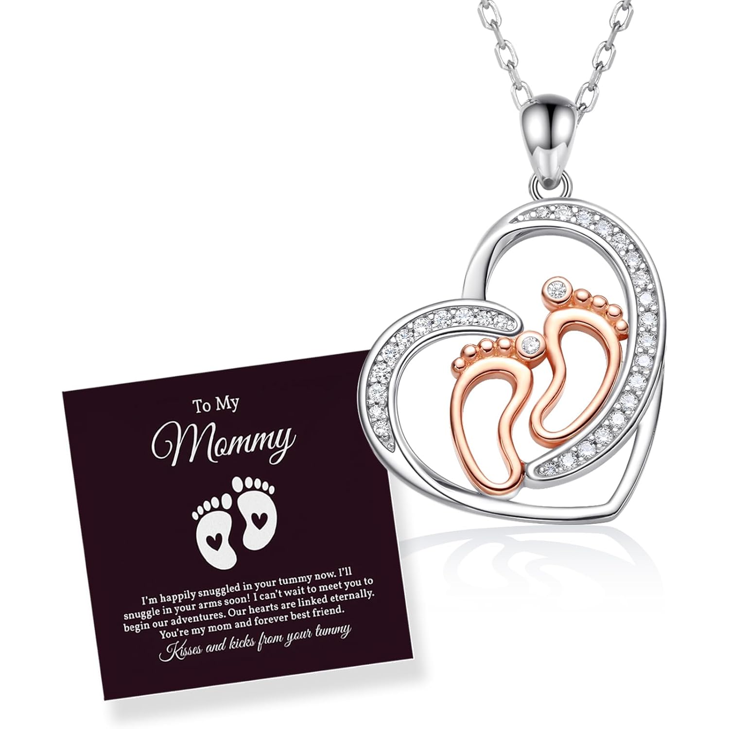 Pregnancy Gifts for First Time Mothers: Mom to be Sterling Silver Necklace Bracelet Earrings for Expecting Women Gifts for Pregnant Wife Daughter Sister Friends