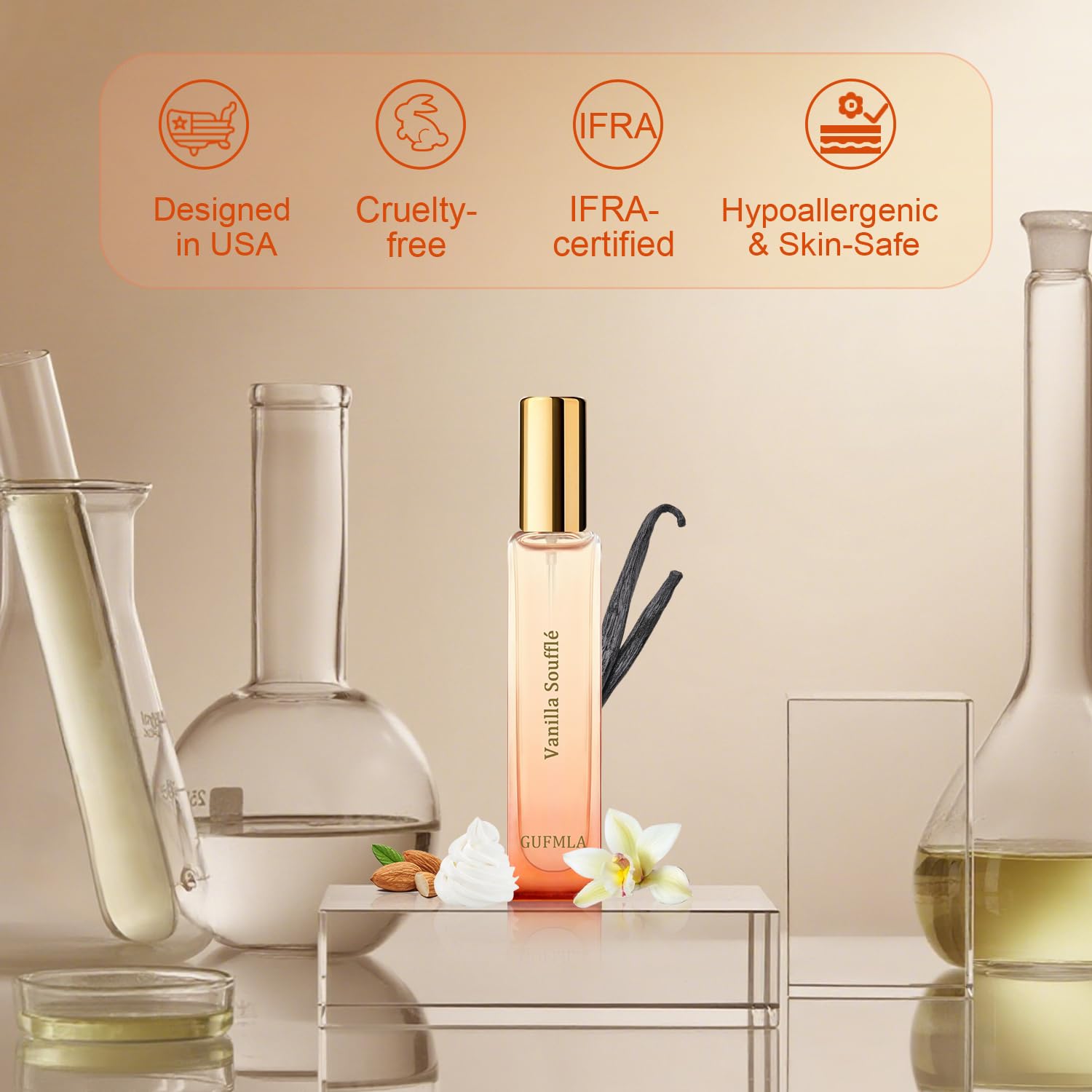 Pheromones Perfumes for Women, Vanilla Perfume, Long Lasting Perfume for Her - Vanilla Soufflé Scent, Travel Size 0.51fl.oz/15ml, Original Formula Eau De Parfum, Perfumes Spray for Women