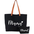 Lamyba New Mom Gifts, Mama Bag Tote with Makeup Bag, Cool Gifts for Mom to be/Expecting Mom