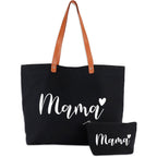 Lamyba New Mom Gifts, Mama Bag Tote with Makeup Bag, Cool Gifts for Mom to be/Expecting Mom
