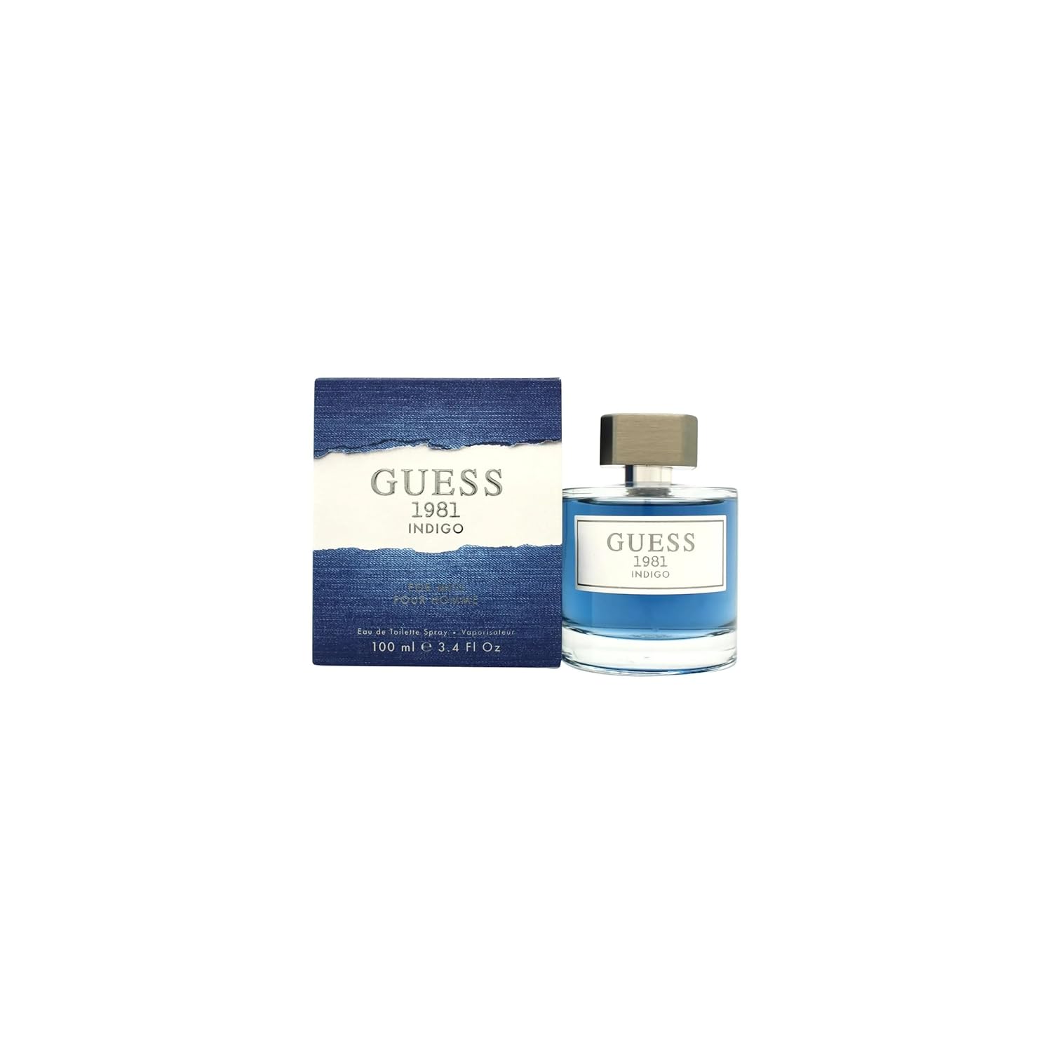 GUESS Factory Men's Guess 1981 Indigo 3.4 oz 100 ml Eau De Toilette Spray for Men,10009396