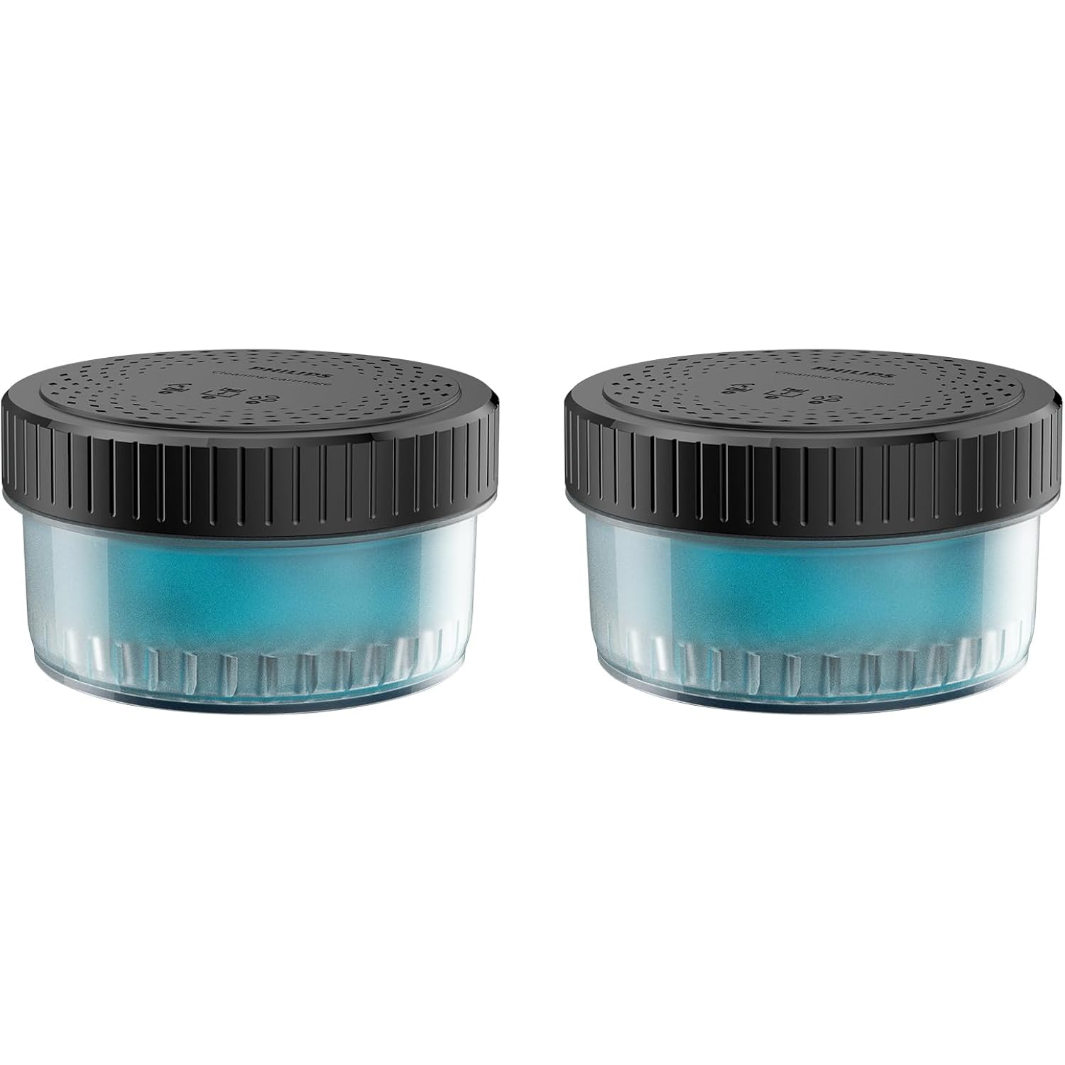 Norelco Philips Quick Clean Pod Cartridge, Easy Cleaning of Your Electric Shaver, Alcohol Free and Skin Friendly Formula, 2 Pack, Model CC12/52