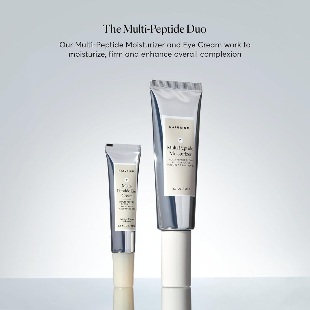 Naturium Multi-Peptide Moisturizer, Hydrating & Smoothing Skin Care, Moisturizes With Ethylated Vitamin C & Panthenol, 1.7 Oz