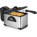 Elite Gourmet Edf2100 Electric Immersion Deep Fryer Removable Basket Adjustable Temperature, Lid With Viewing Window And Odor Free Filter, 2 Quart / 8.2 Cup