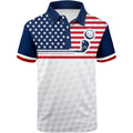 Mens American Falg Polo Shirts Short Sleeve Performance Patriotic Shirt Funny Golf Shirt