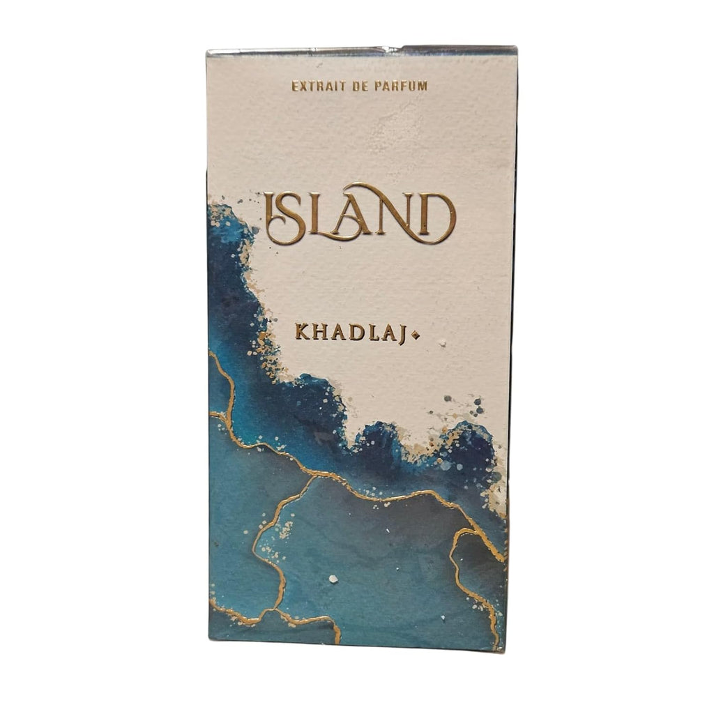 Khadlaj Island Extrait De Parfum, Luxury Fragrance In Emerald Green Glass Bottle With Gold Cap, Premium Middle Eastern Perfume