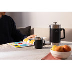 Stanley Classic Stay-Hot French Press Coffee Maker 48 Oz | 5 Minute Brew, 4 Hours Hot | Mesh Filter For Coffee Grounds | Insulated Stainless Steel French Press | Bpa-Free | Black 2.0