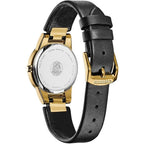 Citizen Ladies Eco-Drive Modern Axiom Watch, Black Leather Strap, Black Dial, 2 Hand, Date (Model: Ga1052-04E)