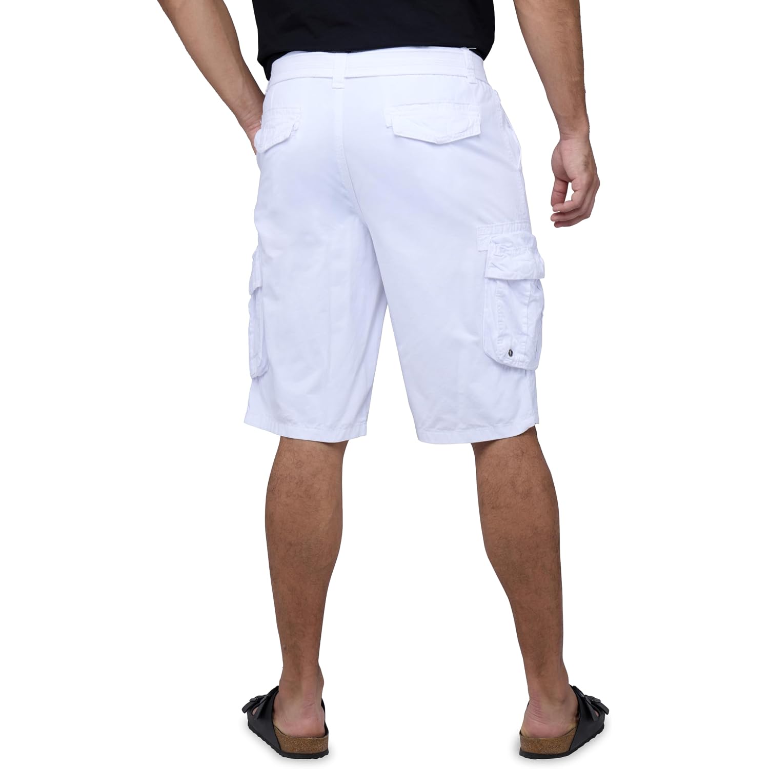 X Ray Mens Belted Cargo Shorts, Relaxed Fit Casual Knee Length 12.5" Cargo Shorts For Men (Big And Tall Shorts For Men)