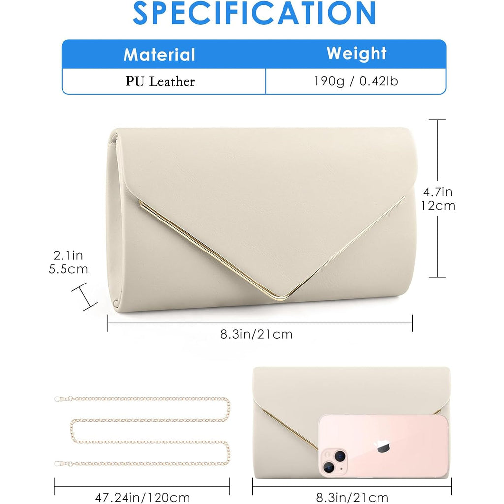 Clutch Purses For Women, Pu Leather Formal Evening Bags Shoulder Party Handbags Wedding Cocktail Prom Clutches