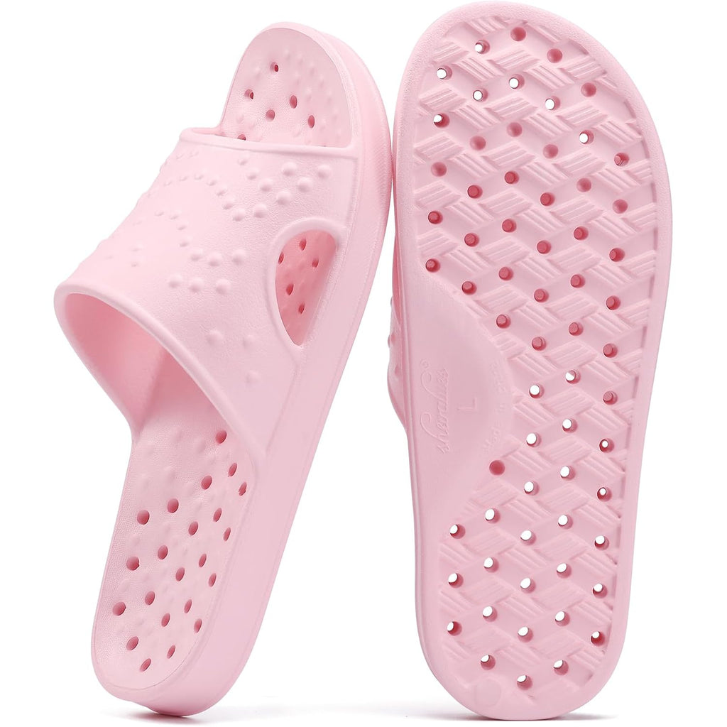 Shevalues Shower Shoes For Women Men With Arch Support Quick Drying Pool Slides Lightweight Beach Sandals With Drain Holes