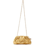 Women'S Clutch Purse,Evening Bag For Women Ruched Clutch Purse Detachable Metal Chain Crossbody Bag