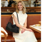 Bostanten Shoulder Bag For Women Pebbled Vegan Leather Purses Soft Hobo Handbag Supple Bag For Travel Work