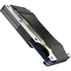 The Ridge Wallet For Men - Slim Minimalist Compact Wallet And Card Holder, Rfid Protected Front Pocket Wallets For Men With Integrated Money Clip (Polar White)