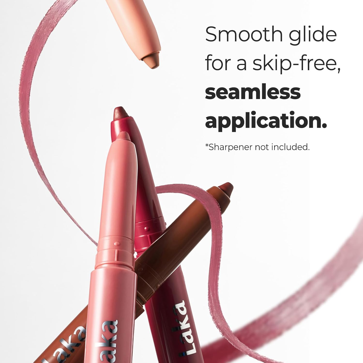 Laka Lip Liner, Pink Lip Liner, Rich Cream Glide Texture, Semi-Matte Finish for Shaping Lips, Smooth Application, K-Beauty, Korean Makeup, 0.02oz, #02 Suede Pink