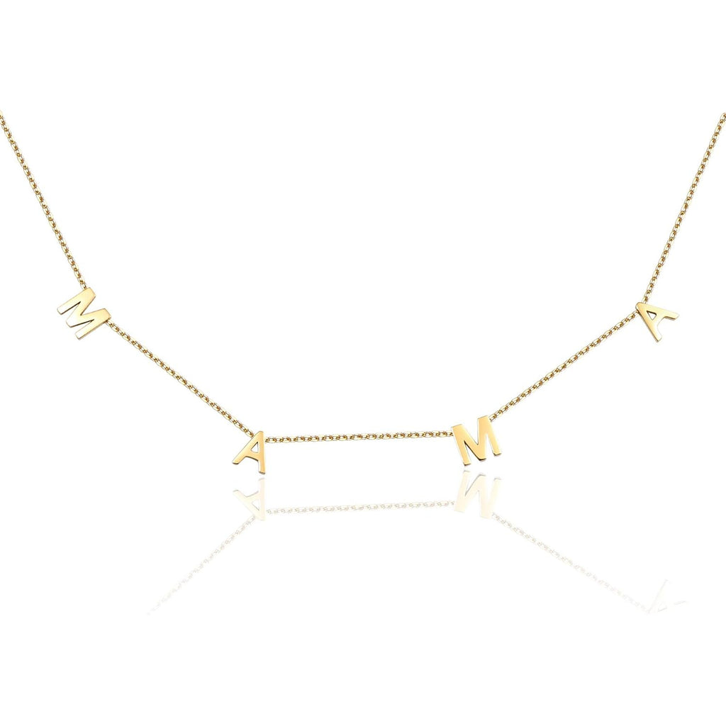 Mama Necklace for Women, 14K Gold Plated Dainty Mom Necklace Non Tarnish Jewelry for Mama, Mother Gifts for New Mom, First Time Mommy Gifts