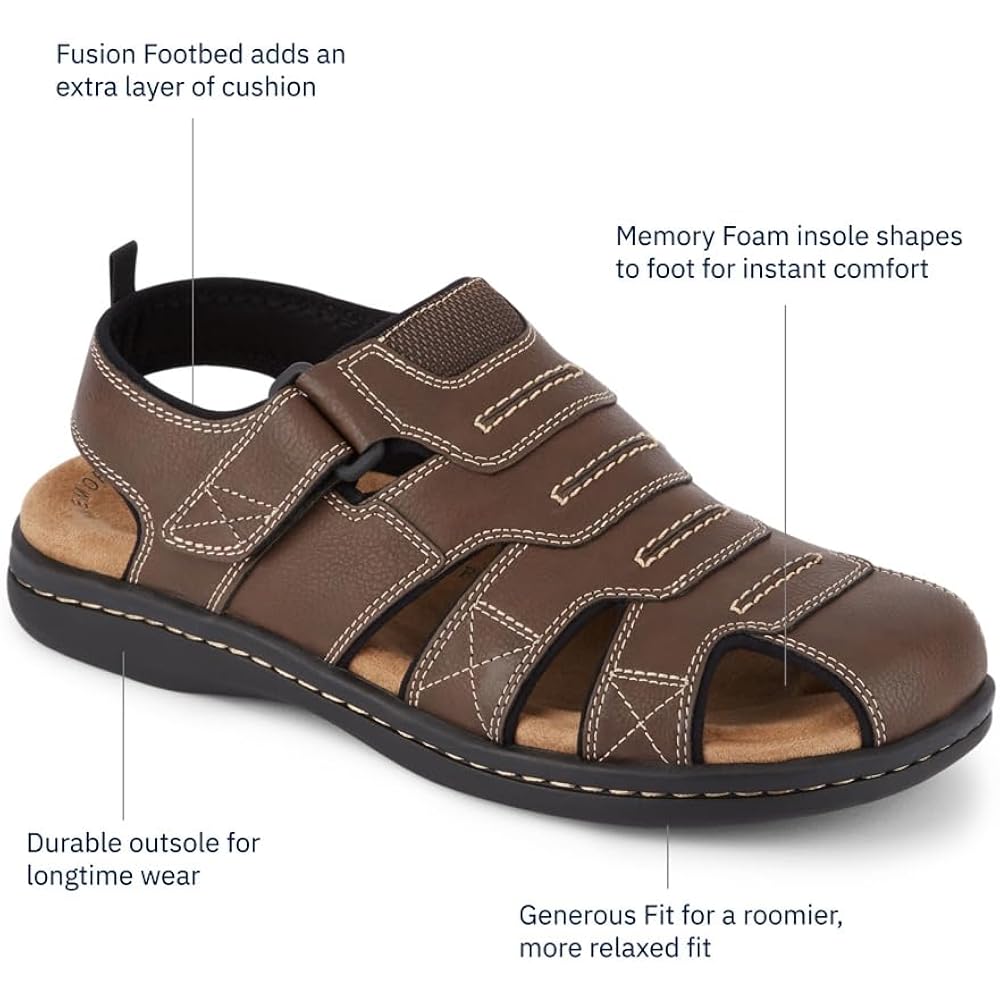 Dockers Mens Searose Outdoor Fisherman Sandals With Memory Foam