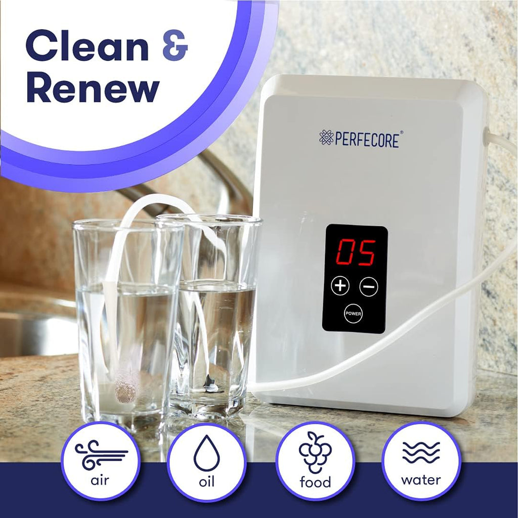 Water Ozonator - Odor Eliminator And Fresh Water Machine W/Diffuser Stones And Timer - For Home, Kitchen, Fruits & Vegetables - 600 Mg/Hour