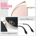 GQUEEN Trendy Oversized Sunglasses for Women Polarized Cat Eye Cute UV400 Protection