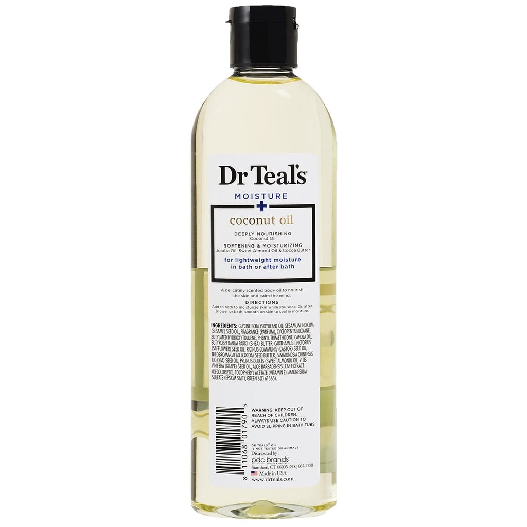 Dr. Teals Bath & Body Oil Variety Gift Set (2 Pack, 8.8Oz Ea.) - Ultra Rich Shea Butter & Nourishing Coconut Oil - Essential Oils Hydrate Skin & Alleviate Daily Stress - At Home Spa Kit