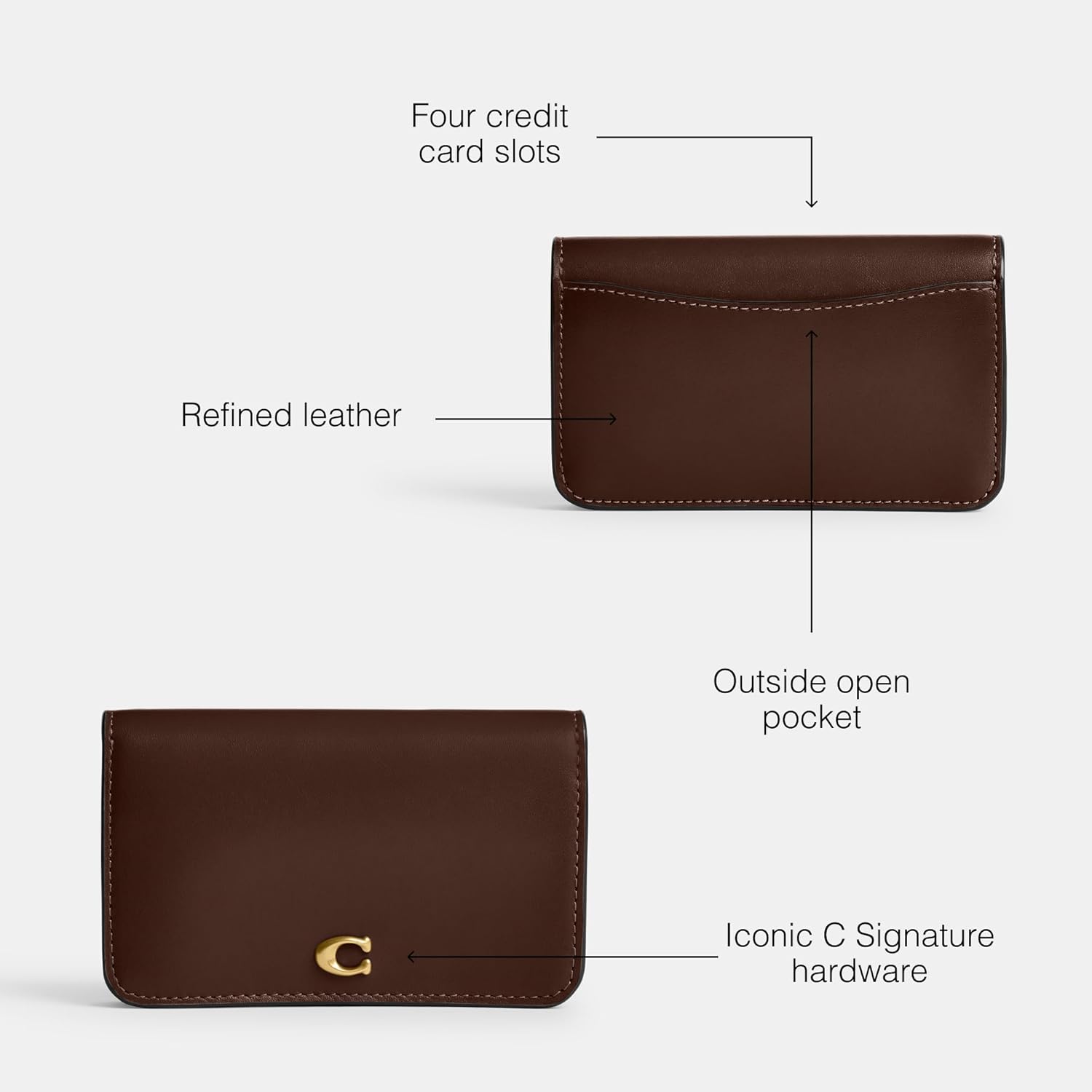 Refined Calf Leather Essential Slim Card Case