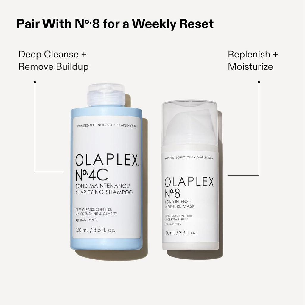 Olaplex Nº.4C Bond Maintenance™ Clarifying Deep Cleansing Shampoo | Removes Damage Causing Impurities & Buildup | Helps Restore Color vibrancy | For Coily, Curly, Straight, and Wavy