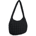 Quilted Puffer Tote Bag Purse Puffy Crossbody Shoulder Bag,Lightweight Nylon Hobo Bag Puffer Carryall Bag For Women Girl